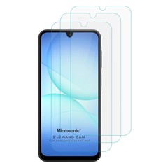 Microsonic Samsung Galaxy A08 Screen Protector Nano Glass Cam Ekran Koruyucu 3 lü Paket