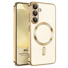 Microsonic Samsung Galaxy A57 Kılıf MagSafe Luxury Electroplate Gold