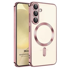 Microsonic Samsung Galaxy A57 Kılıf MagSafe Luxury Electroplate Rose Gold