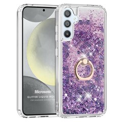 Microsonic Samsung Galaxy S23 FE Kılıf Glitter Liquid Holder Mor