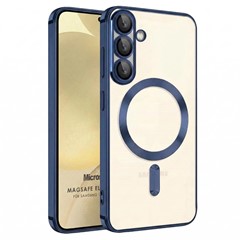 Microsonic Samsung Galaxy S26 Plus Kılıf MagSafe Luxury Electroplate Lacivert