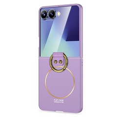 Microsonic Samsung Galaxy Z Flip 7 Kılıf Ring Fall Platinum Lila