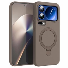 Microsonic Xiaomi 17 Pro Kılıf Aura Stant MagSafe Kahverengi