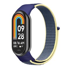 Microsonic Xiaomi Mi Band 10 Hasırlı Kordon Woven Sport Loop Lacivert Sarı