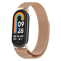 Microsonic Xiaomi Smart Band 10 Milanese Loop Kordon Rose Gold