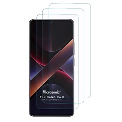 Microsonic Xiaomi Poco X7 Screen Protector Nano Glass Cam Ekran Koruyucu 3 lü Paket