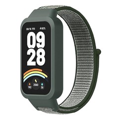 Microsonic Xiaomi Smart Band 9 Active Hasırlı Kordon Woven Sport Loop Koyu Yeşil
