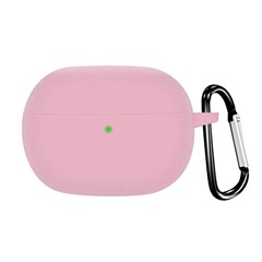 Microsonic Xiaomi Redmi Buds 8 Kılıf Askılı Mat Silikon Pembe