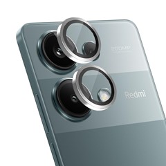 Microsonic Xiaomi Poco M6 Pro 4G Tekli Kamera Lens Koruma Camı Gümüş