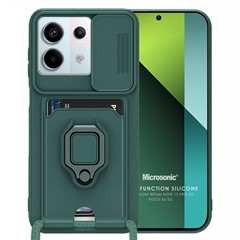 Microsonic Xiaomi Poco X6 5G Kılıf Multifunction Silicone Yeşil
