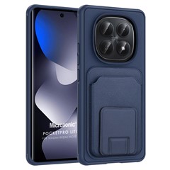Microsonic Xiaomi Redmi Note 15 5G Kılıf PocketPro Litchi Lacivert