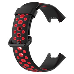 Microsonic Xiaomi Poco Watch Rainbow Band Kordon Siyah Kırmızı