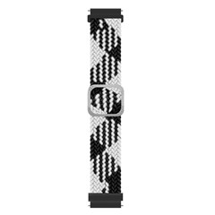Microsonic Garmin Forerunner 265 Kordon Braided Loop Band Siyah Beyaz