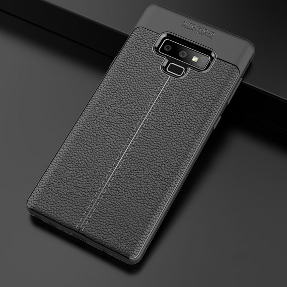 Microsonic Samsung Galaxy Note 9 Kılıf Deri Dokulu Silikon Siyah 3