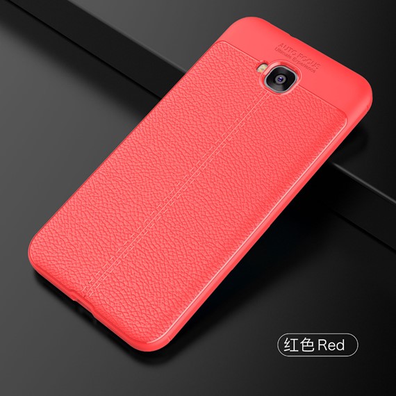 Microsonic Asus Zenfone 4 Selfie 5 5 ZD553KL Kılıf Deri Dokulu Silikon Kırmızı 3