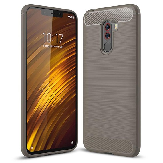 Microsonic Xiaomi Pocophone F1 Kılıf Room Silikon Gri 1