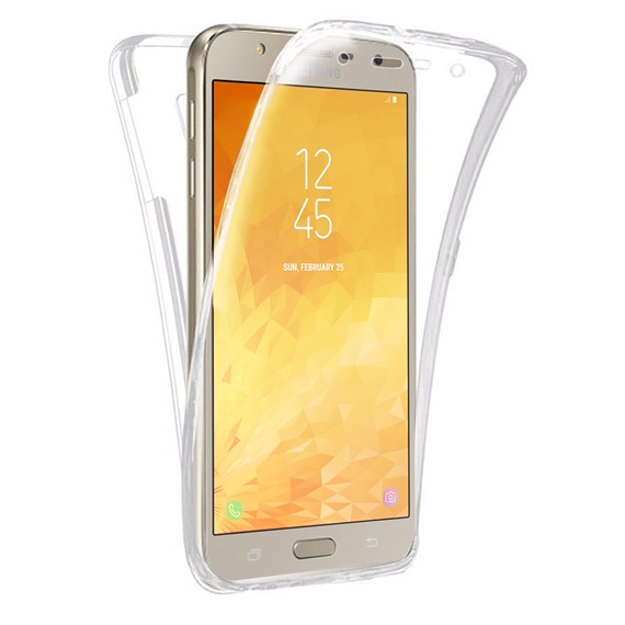 Microsonic Samsung Galaxy J4 Kılıf 6 tarafı tam full koruma 360 Clear Soft Şeffaf 1