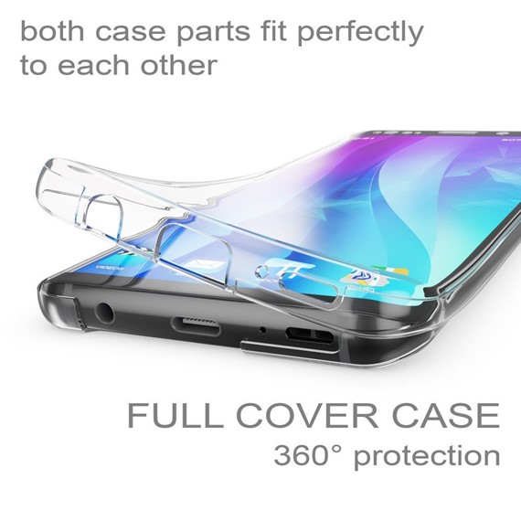 Microsonic Samsung Galaxy S9 Kılıf 6 tarafı tam full koruma 360 Clear Soft Şeffaf 2