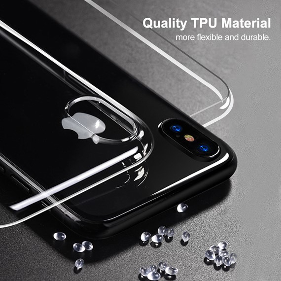 Microsonic iPhone X Kılıf 6 tarafı tam full koruma 360 Clear Soft Şeffaf 3