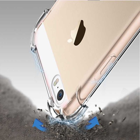 Microsonic Shock-Absorbing Kılıf Apple iPhone SE Şeffaf 4