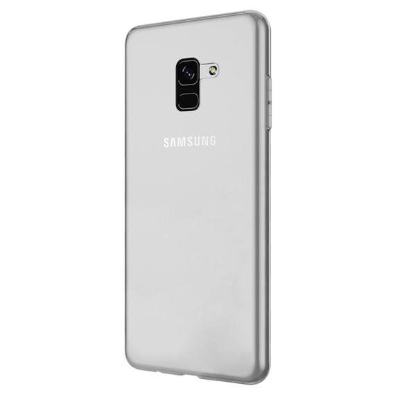 Microsonic Samsung Galaxy A8 Plus 2018 Kılıf Transparent Soft Beyaz 2