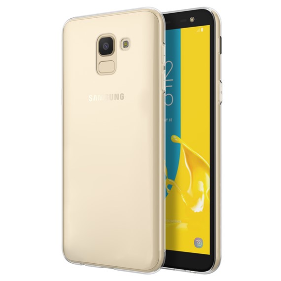 Microsonic Samsung Galaxy J6 Kılıf Transparent Soft Beyaz 1