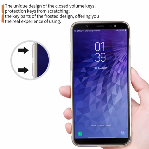 Microsonic Samsung Galaxy J8 Kılıf Transparent Soft Beyaz 5
