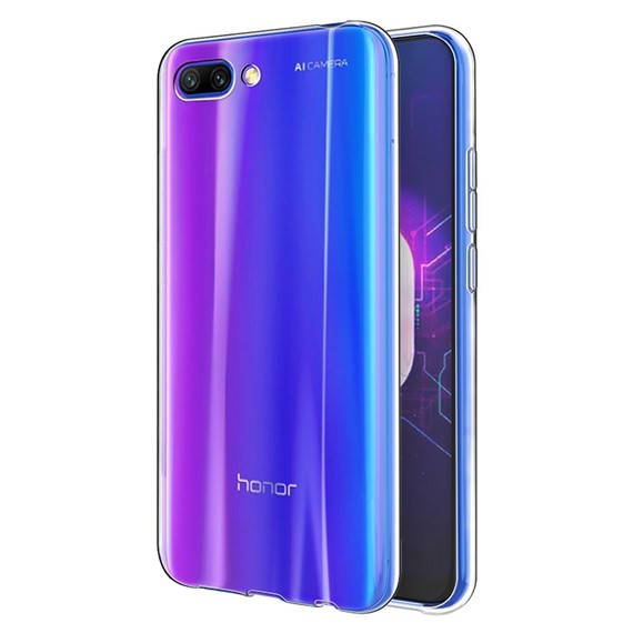 Microsonic Huawei Honor 10 Kılıf Transparent Soft Beyaz 1