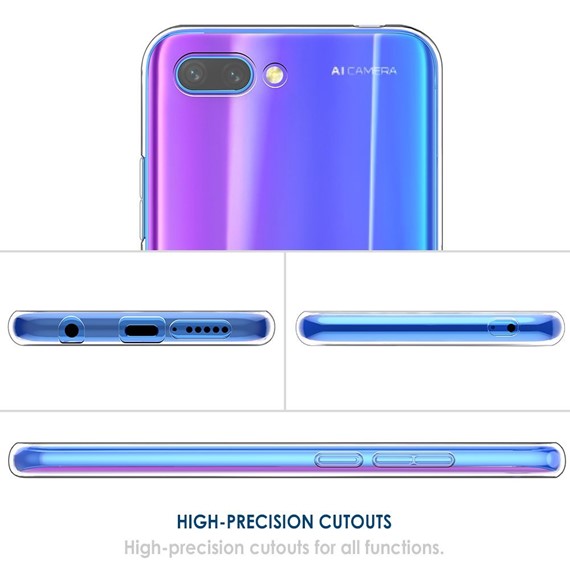 Microsonic Huawei Honor 10 Kılıf Transparent Soft Beyaz 5