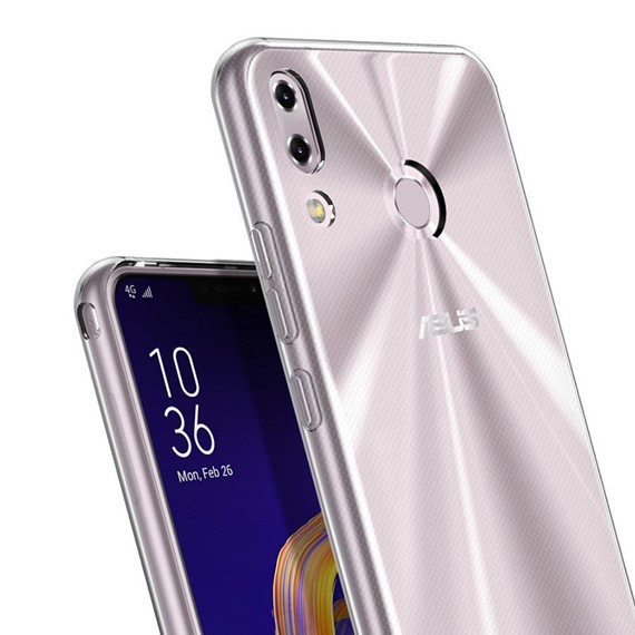 Microsonic Asus Zenfone 5 6 2 ZE620KL Kılıf Transparent Soft Beyaz 4