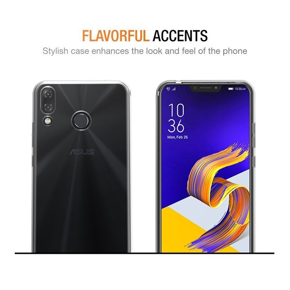 Microsonic Asus Zenfone 5Z 6 2 ZS620KL Kılıf Transparent Soft Beyaz 5