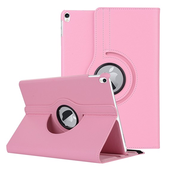 Microsonic iPad Pro 10 5 Kılıf 360 Dönerli Stand Deri Pembe 1