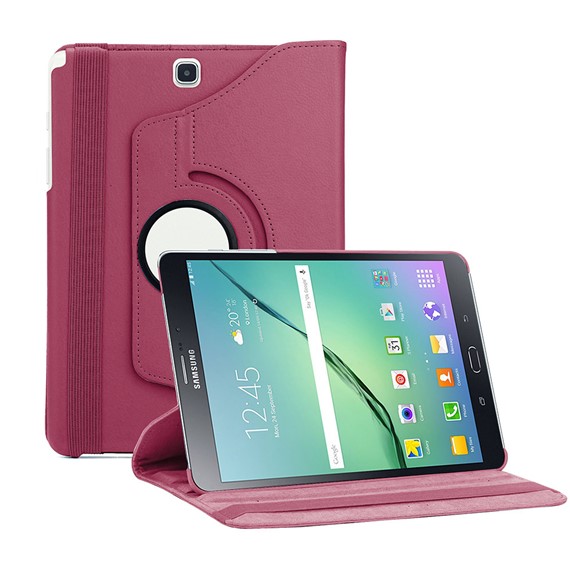 Microsonic Samsung Galaxy Tab S2 9 7 Kılıf 360 Dönerli Stand Deri Mor 1