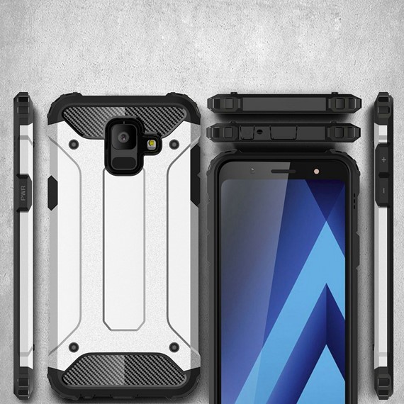 Microsonic Samsung Galaxy A6 2018 Kılıf Rugged Armor Siyah 4