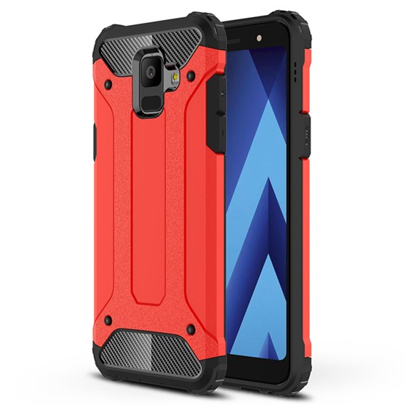 Microsonic Samsung Galaxy A6 2018 Kılıf Rugged Armor Kırmızı 1