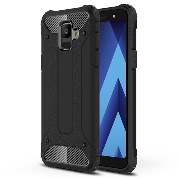 Microsonic Samsung Galaxy A6 2018 Kılıf Rugged Armor Siyah 1