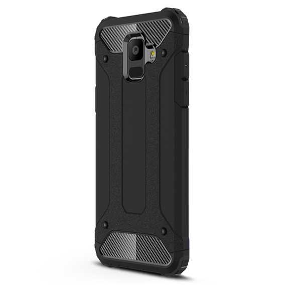 Microsonic Samsung Galaxy A6 2018 Kılıf Rugged Armor Siyah 2