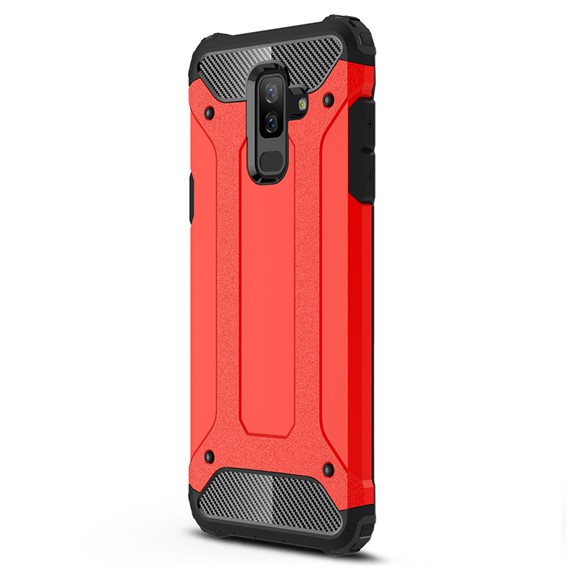 Microsonic Samsung Galaxy A6 Plus 2018 Kılıf Rugged Armor Kırmızı 2