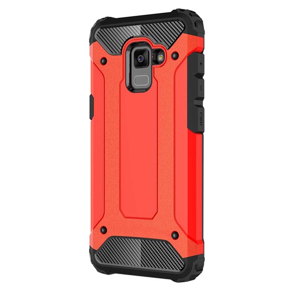 Microsonic Samsung Galaxy A8 2018 Kılıf Rugged Armor Kırmızı 2