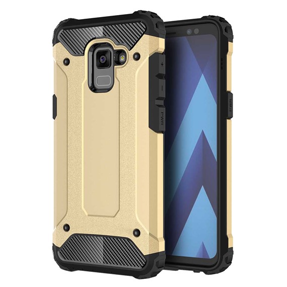 Microsonic Samsung Galaxy A8 Plus 2018 Kılıf Rugged Armor Gold 1