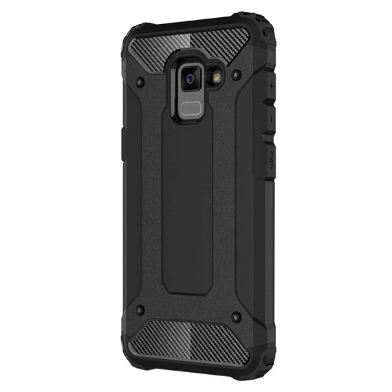 Microsonic Samsung Galaxy A8 Plus 2018 Kılıf Rugged Armor Siyah 2