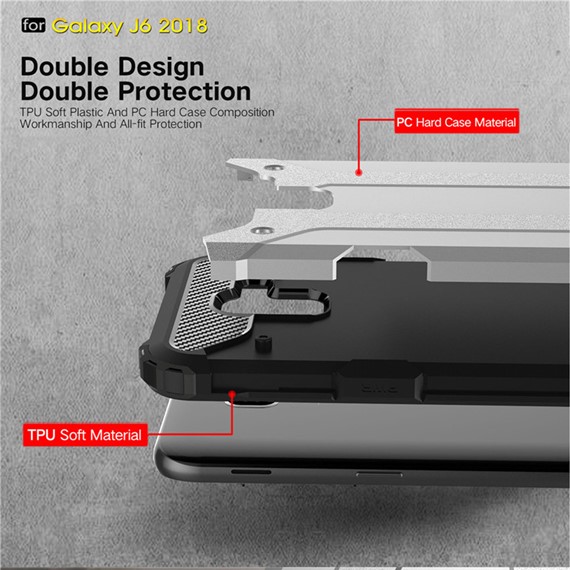 Microsonic Samsung Galaxy J6 Kılıf Rugged Armor Mavi 5