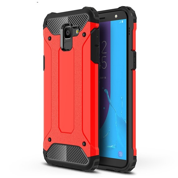 Microsonic Samsung Galaxy J6 Kılıf Rugged Armor Kırmızı 1