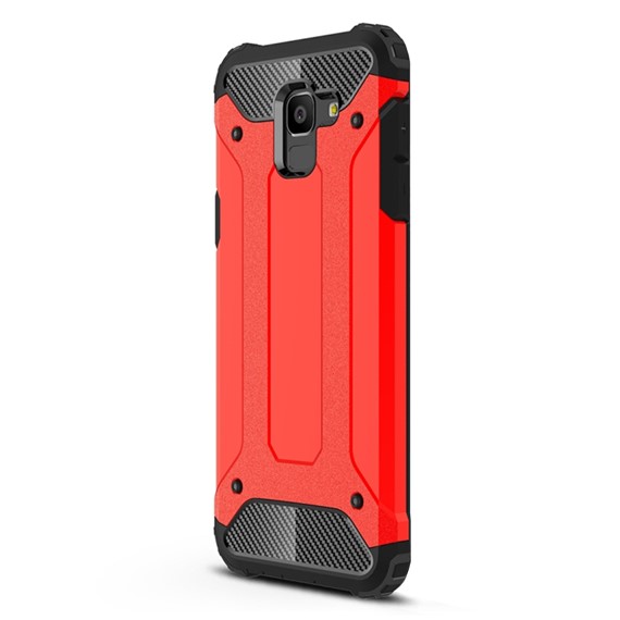 Microsonic Samsung Galaxy J6 Kılıf Rugged Armor Kırmızı 2