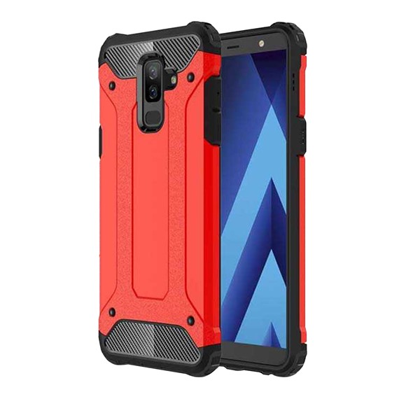 Microsonic Samsung Galaxy J8 Kılıf Rugged Armor Kırmızı 1