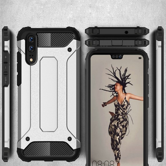 Microsonic Huawei P20 Kılıf Rugged Armor Kırmızı 5