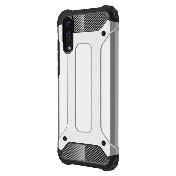 Microsonic Huawei P20 Kılıf Rugged Armor Gümüş 2