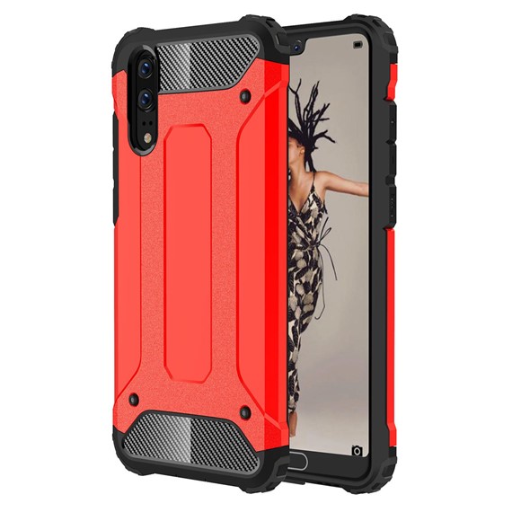 Microsonic Huawei P20 Kılıf Rugged Armor Kırmızı 1