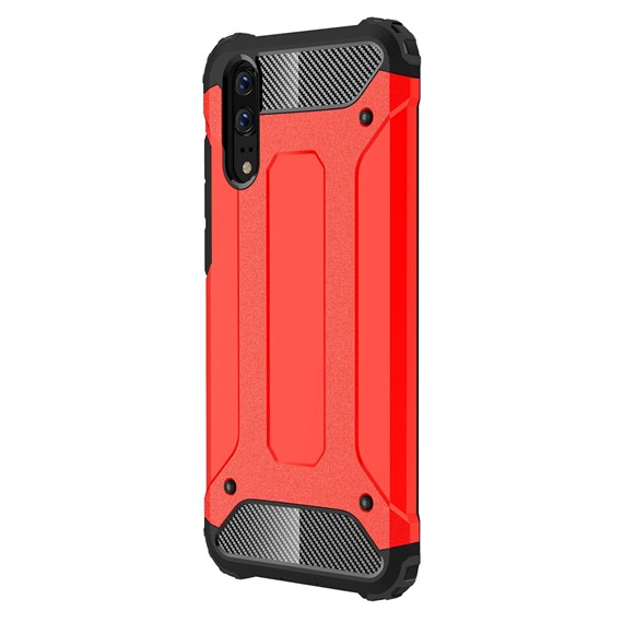 Microsonic Huawei P20 Kılıf Rugged Armor Kırmızı 2