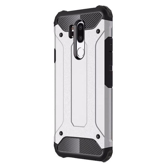 Microsonic LG G7 Kılıf Rugged Armor Gümüş 2